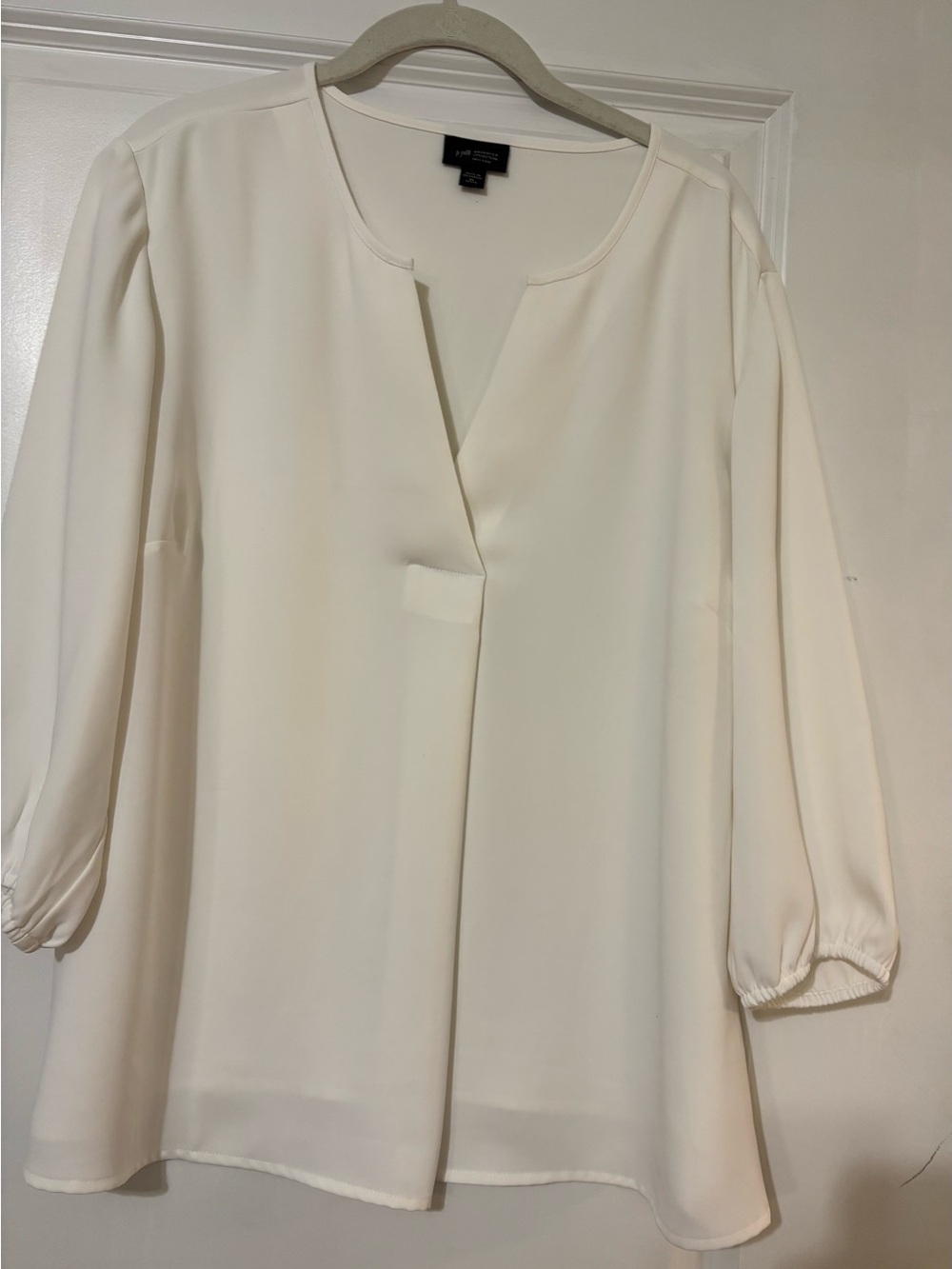 J. Jill Cream V-Neck Floaty Blouse
